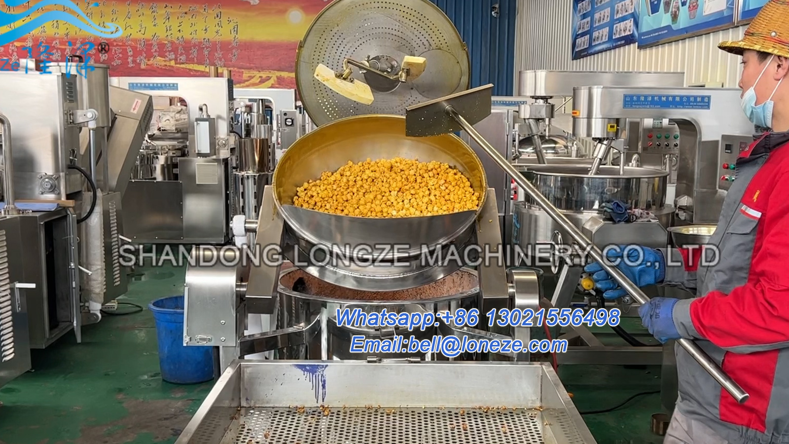 Industrial Automatic Electric Popcorn Making Machine