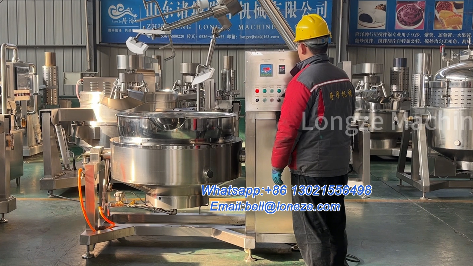 Industrial Gas Automatic Cooking Planetary Mixer Machine