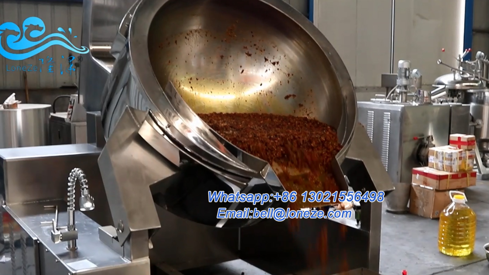 Automatic Chili Paste Sauce Planetary Frying Cooking Mixer