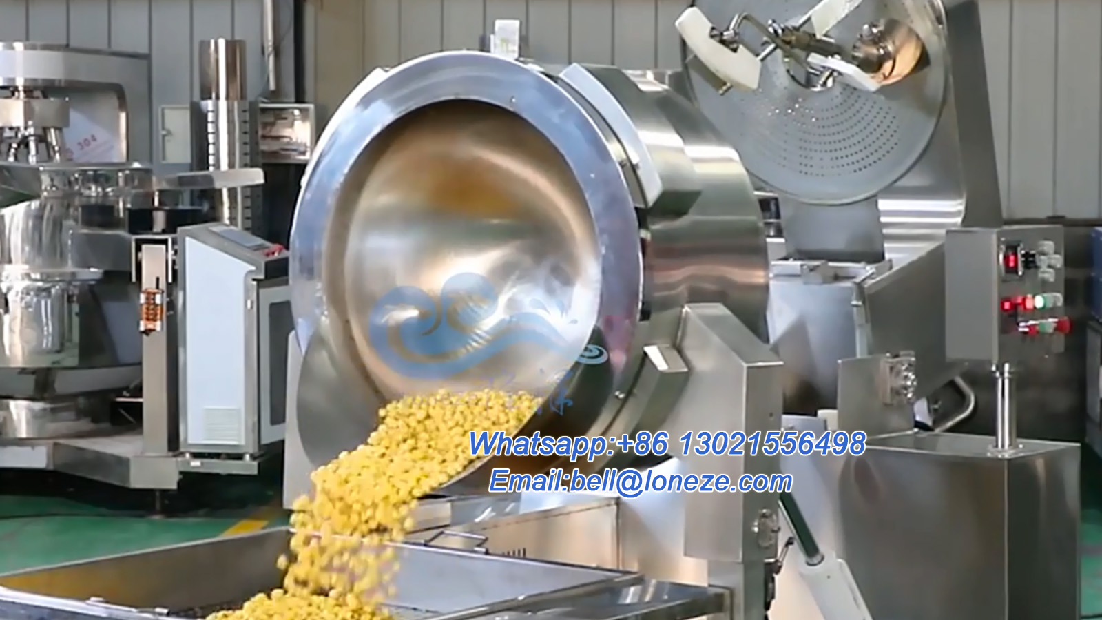 Automatic Industrial Large Capacity Gas Electric Popcorn Machine